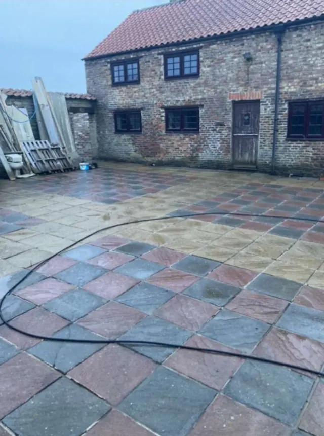 Exterior hard surface after cleaning